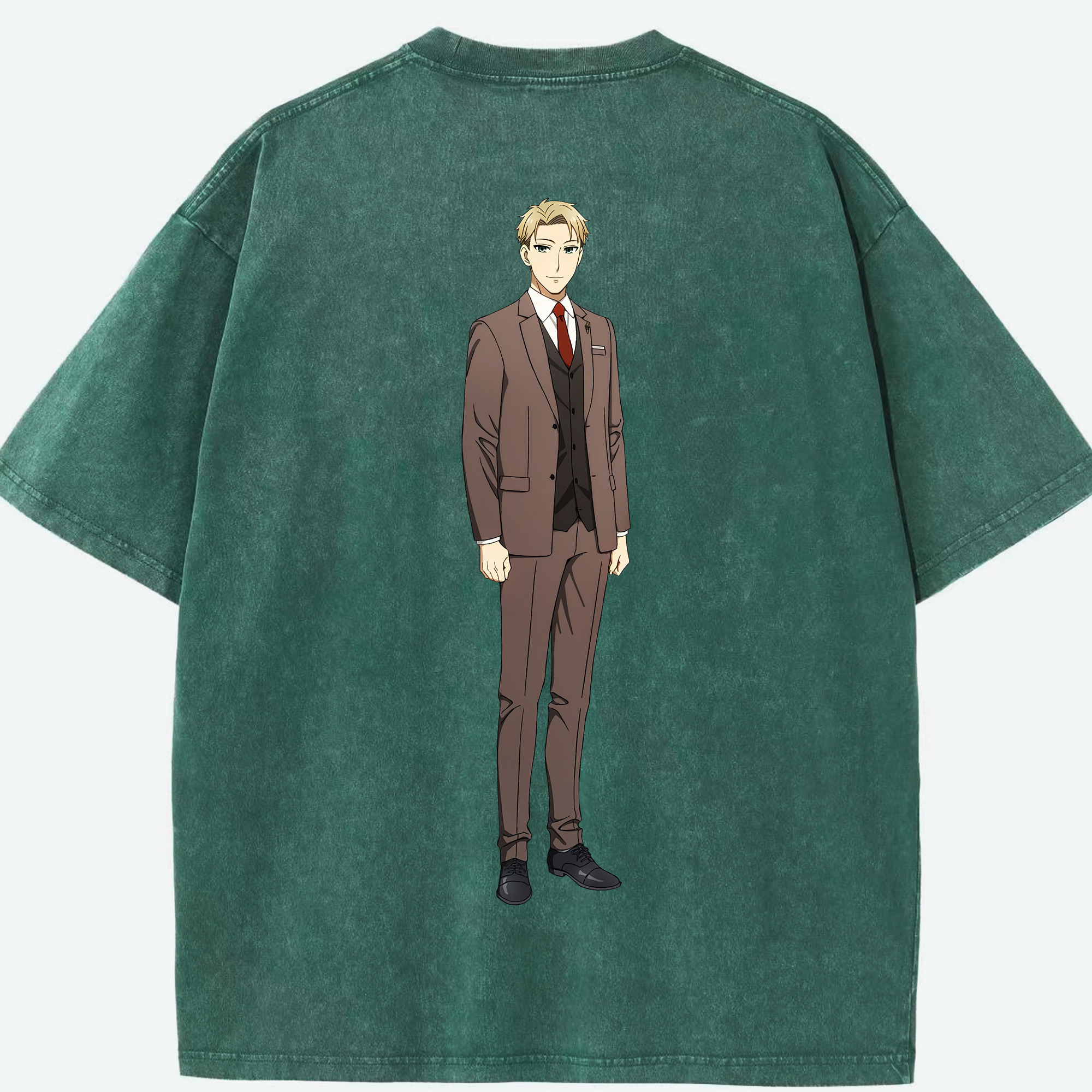 （画像用） SPY×FAMILY间谍家家酒 綿100% ヴィンテージ風 半袖Tシャツ（背面プリント）